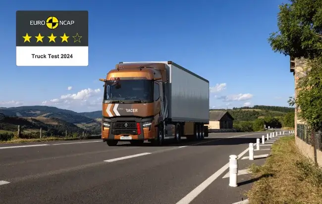Renault Trucks T z czterema gwiazdkami Euro NCAP – lider bezpieczeństwa wśród ciężarówek