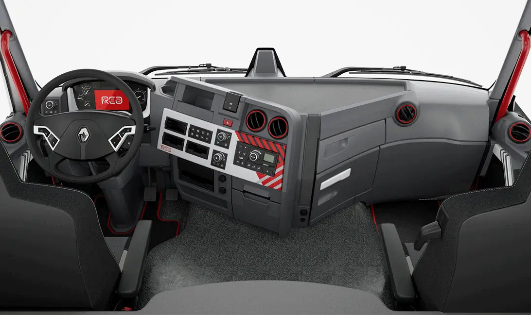 Wnętrze lub detal Renault Trucks T Red