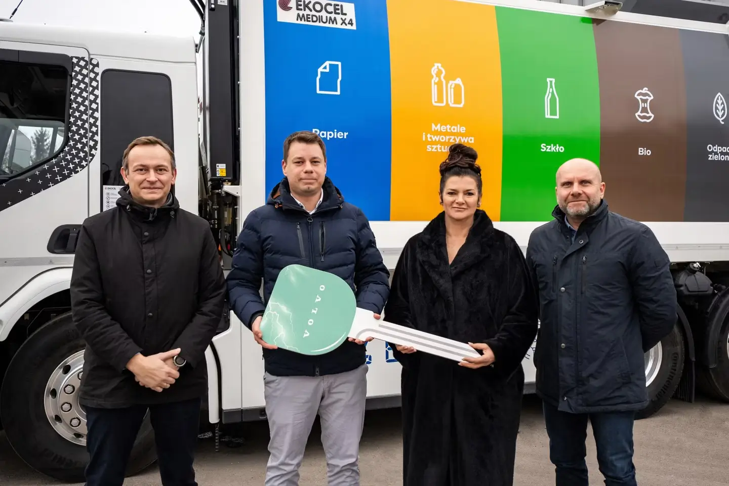 Uroczyste przekazanie śmieciarek Volvo FE Electric – MPO Warszawa