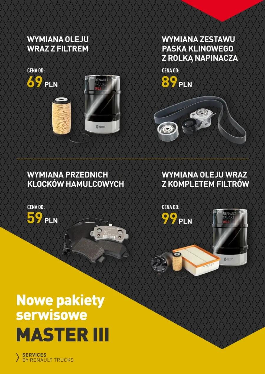 Pakiety serwisowe Renault Trucks Master